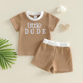 Little Dude Tee + Shorts Outfit